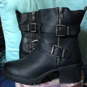 Black Torrid biker boots